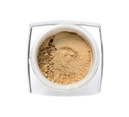 Face powder isolated on white 