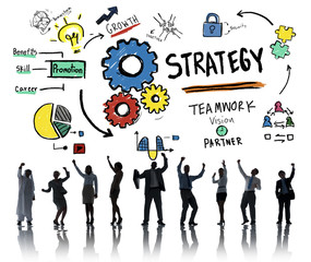 Fototapeta na wymiar Strategy Solution Tactics Teamwork Growth Vision Concept