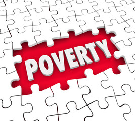 Poverty Puzzle Hole Poor Living Conditions Hunger Puzzle Pieces