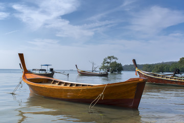 Boat in Koh Mook Coast Line.