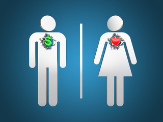 toilet signs show emotions