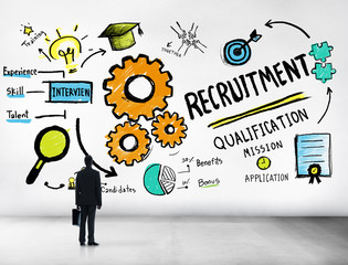 Businessman Recruitment Searching Qualification Worker Concept