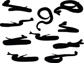 reptile rattler silhouette
