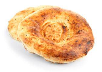 Pita bread isolated on white