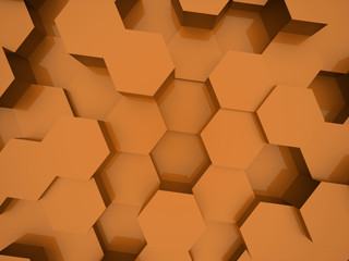 Abstract hexagonal business background rendered