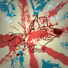 Grunge styled illustration