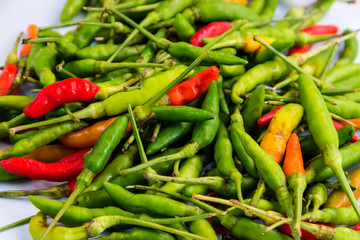 Thai paprika on white dish