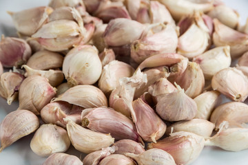 Thai garlic on white dish