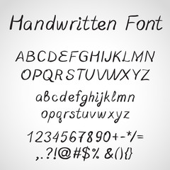 Handwritten Font, ink style