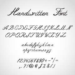 Handwritten Font, ink style