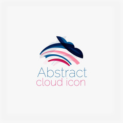 Clean elegant circle shaped abstract geometric logo. Universal