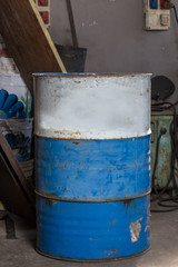 old bins of oil