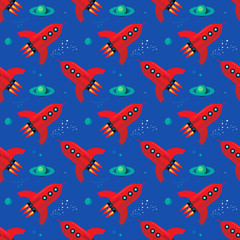 Seamless pattern, space theme