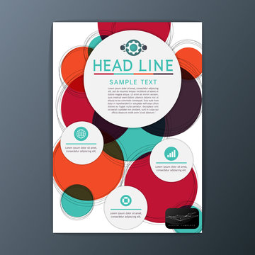 Flyer, magazine, brochure design template, Business Abstract