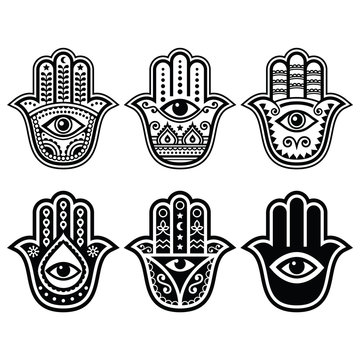 
Hamsa hand, Hand of Fatima - amulet, symbol of protection from devil eye 