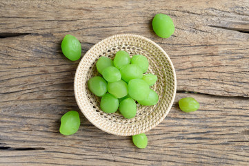 green pickle myrobalan fruit