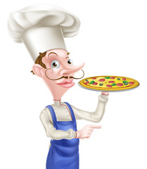 Pizza Chef Pointing