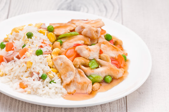 Chicken Cashew Rice dish