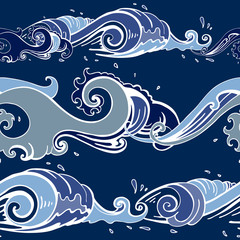 Sea waves. Seamless background