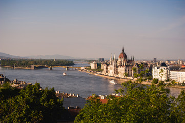 Bratislava, Slovakia - Panoramic View on city over the river
