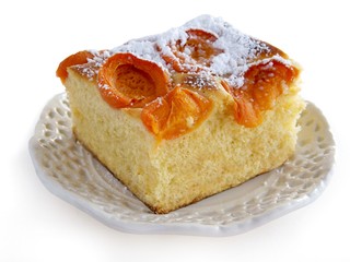 tasty cake with apricots