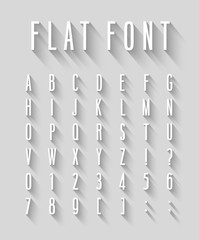 Flat font with long shadow effect. - 87659334