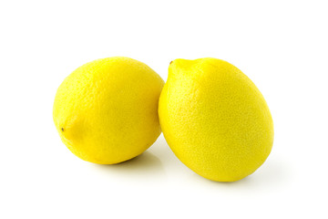 Two large yellow lemons 