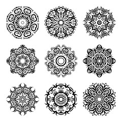Mandala.Vintage pattern set. 