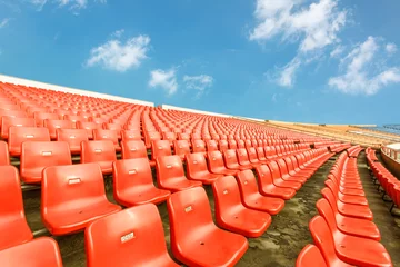 Schapenvacht deken met foto Stadion Empty seats at the Stadium