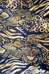 Texture fabric of leopard skin for background