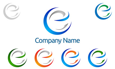 E, e letter, vector, logo, design