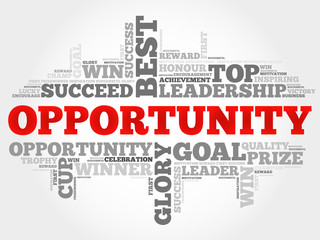 Opportunity word cloud, business concept