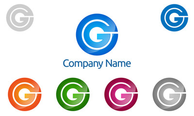 g, g c, g letter, vector, logo, design