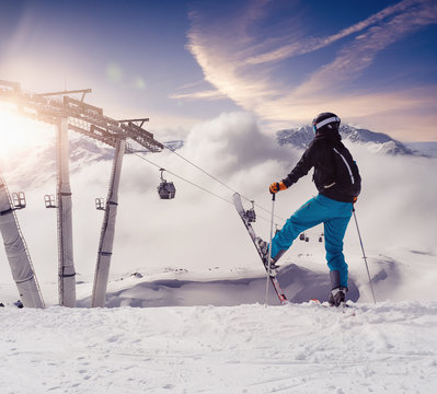 skier enjoying the view