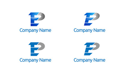 E P. E P letter, vector, logo, design