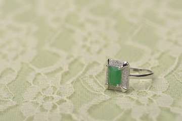 Green stone ring