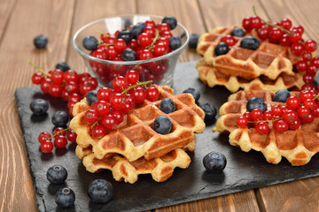 Traditional Belgian waffles
