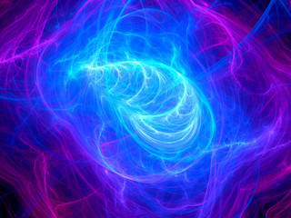 Colorful electromagnetic power field in space
