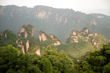 Fototapeta na wymiar Mysterious mountains Zhangjiajie, HUnan Province in China.