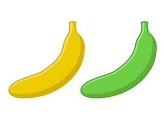 Yellow and Green Banana