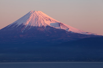 Mountain Fuji and sea from Izu city Shizuoka