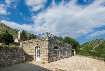 Fototapeta na wymiar Rezevici monastery old court