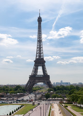 Eiffel Tower - a metal tower in central Paris, his most recogniz