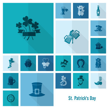 Saint Patricks Day Icon Set