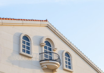 Fototapeta na wymiar Detail of house exterior wall and window.