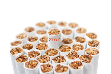 Bunch of cigarettes isolated