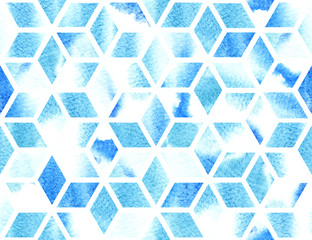 Fototapety  Watercolor geometric pattern. Seamless vector background