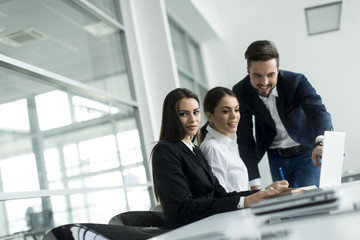 Young people working in the office
