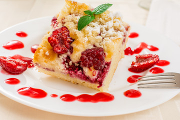 Raspberry dessert