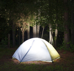 Dark campsite
